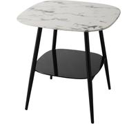 Table basse 55x55 Table de salon aspect marbre Table d'appoint Table de salon