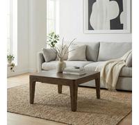 FineBuy Table Basse 60cm Bois Massif Mangue Finition Noyer - Table de Salon Carrée - Table de canapé Bois Moderne - Table de Salon Design Table d'appoint Faite à la Main