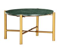 Table Basse 60x60x35 cm Vert Pierre Véritable et Texture Marbre Salon vidaXL