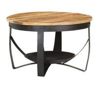 vidaXL Table basse Ø68 x 43 cm – Bois de manguier brut