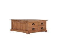 vidaXL Table Basse 68x68x30 cm Bois de Teck Solide