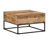 vidaXL Table basse 68x68x41 cm Bois de manguier brut Marron