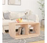 Vidaxl Table Basse 80x50x40 Cm Bois Massif De Pin Marron