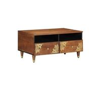vidaXL Table basse avec tiroir - bois de mangue massif moderne pour salon