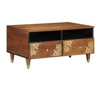 vidaXL Table basse avec tiroir - bois de mangue massif moderne pour salon