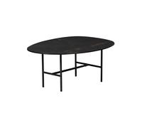 Table basse 80x60 cm aspect marbre noir Vajen