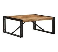 vidaXL Table basse G 80×80×35 cm bois de manguier massif brut