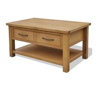 vidaXL Table basse 88x53x45 cm Bois de chêne massif