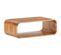Table Basse Table d'Appoint Table de Canapé avec 1 Etagère Meuble de Salon Salle de Séjour Maison Intérieur 90x50x30 cm Bois d'Acacia Massif