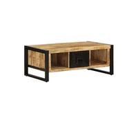 Vidaxl Table Basse 90x50x36 Cm Bois De Manguier Massif Brut Marron