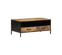 vidaXL Table basse 90x50x40 cm Bois massif brut de manguier