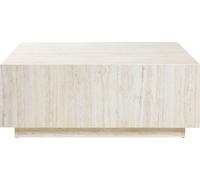 Table basse 90x90cm aspect travertin Table d'appoint Table de salon