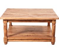 Table Basse À Fumere Style Rustique En Bois Massif De Tilleul Finition Naturelle L90xpr90xh45 Cm Multicolore