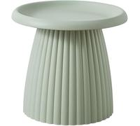 Table Basse à Piédestal Rond Moderne Table Basse en Plastique Champignon Nordique Petite Table Basse De Balcon Table Basse Simple Modern Plastic Mi, Green Ribbed, 20" L x 20" W x 18" H