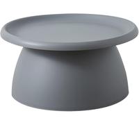 Table Basse à Piédestal Rond Moderne Table Basse en Plastique Champignon Nordique Petite Table Basse De Balcon Table Basse Simple Modern Plastic Mi, Grey Solid Color, 28" L x 28" W x 14" H