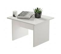 Table Basse - ACTUAL DIFFUSION - L60xP50xH49.1 cm - Blanc - Chambre - Livraison sous une semaine gratuite