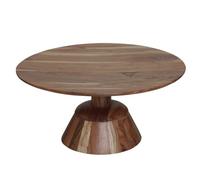 Table Basse Adisa 76 cm, Bois de manguier, Ronde, fabriquée à la Main, Style Mid-Century Modern