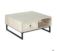 Table basse ""Ajay"" manguier 90x90cm - Atmosphera createur d'interieur