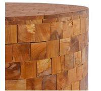 Table basse - AKOZON - 60x60 cm - Bois de teck massif - Fait main - Style contemporain