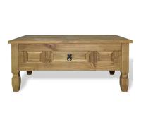 Table basse - AKOZON - Corona - Bois massif - 100 x 60 x 45 cm - Marron
