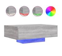 Table basse - AKOZON - Modèle avec lumières LED - Sonoma gris - 85x55x31 cm - Bois d'ingénierie