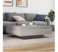 Table basse - AKOZON - Sonoma gris - 100x100x31 cm - Bois d'ingénierie - Design contemporain