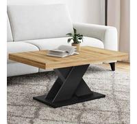 Table basse alicia plateau bois et pied x noir