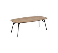 Toilinux - Table basse allongée bois et métal HALDOR - Beige - HALDOR Marron G