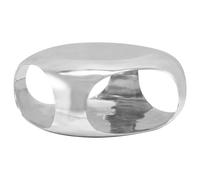 Table Basse Aluminium Moulé 70 X 70 X 32 Cm Argenté - Vidaxl Gris