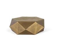 Table basse aluminium or - décoration