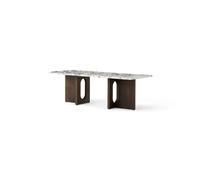 Table Basse Androgyne en Chêne Teinté Foncé/marbre Calacatta Viola