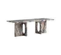 Audo Table basse Androgyne structure marbre 120x45cm gris LxPxH 120x45x37.8cm
