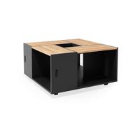 Vicco Table Basse Anton, Anthracite, 80x80cm, pour Le Rangement des Magazines et des télécommandes