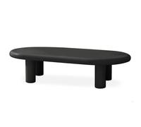 Table basse arrondie 160cm avec pieds colonnes Roady Noir