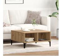 vidaXL Table basse Artisan en chêne 60x60x30 cm – design contemporain, rangement ouvert