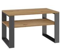 Table basse - ARTISAN - Modern 1P - Chêne artisanal - Pied anthracite - Etagère spacieuse