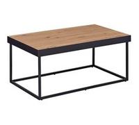 Table Basse Aspect Bois et Piètement Métal - JUSTINE - ALTOBUY Marron G