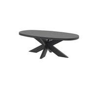 Table Basse Aspect Bois Piètement Araignée Métal Noir - NOX -
