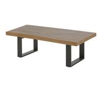 Table Basse Aspect Bois Piètement U Métal Noir - DENVER - ALTOBUY Marron G