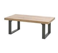 Table Basse Aspect Bois Piètement U Métal Poudré Noir - NILLA - ALTOBUY Marron G