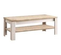 NASHVIL - Table Basse Aspect Chêne Blanchi et Double Plateau Chêne clair - Altobuy Beige