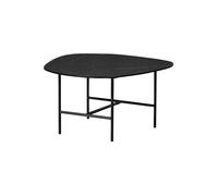 Table basse aspect marbre 70x70 cm noir Vajen