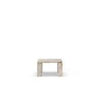 New Works Table basse Atlas 60x60 cm Unfilled Travertine