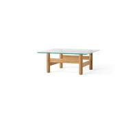 Audo Copenhagen Table basse Brasilia 100x100 cm Natural oak-clear glass