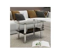 Table basse avec 2 étagères Verre