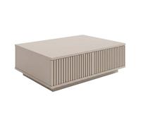Table basse avec 2 portes - Beige - EROLYA