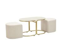 Table basse avec 2 tabourets Mauro Ferretti Relax