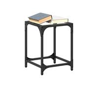 Table basse avec dessus en verre transparent 30x30x40 cm acier, table d'appoint, table de salon, table à thé, bout de 845950