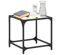 Table basse avec dessus en verre transparent 40x40x40 cm acier vidaXL