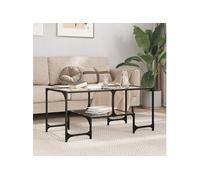 Vidaxl Table Basse Avec Dessus En Verre Transparent 98,5x50x45cm Acier Multicolore